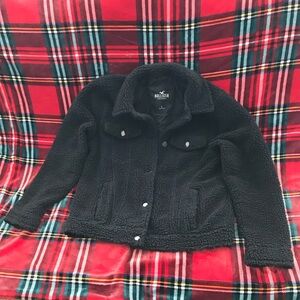 Hollister Sherpa Peacoat - size Large